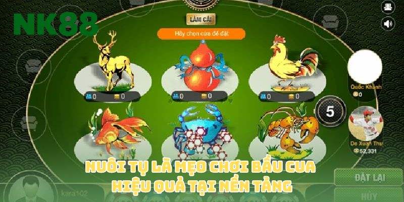 Nuôi tụ là mẹo chơi bầu cua hiệu quả tại nền tảng